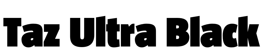 Taz Ultra Black Font Download Free